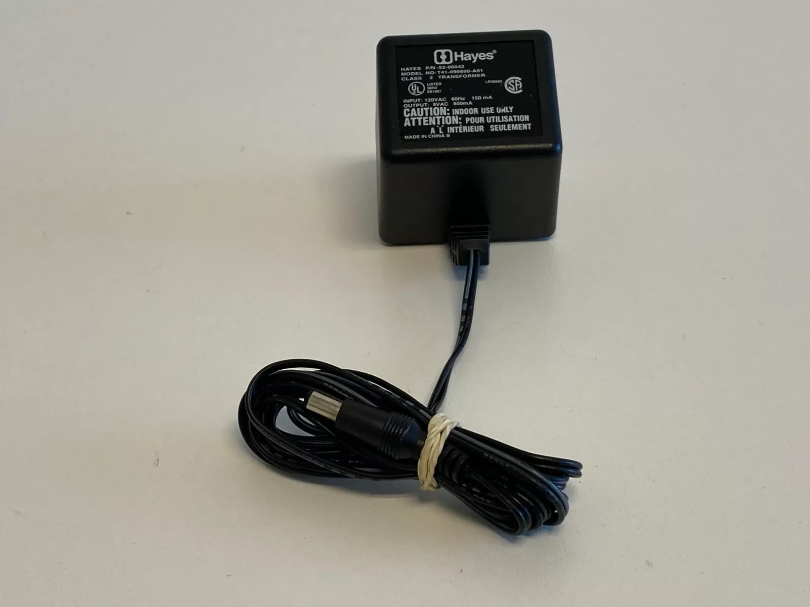 *Brand NEW*Hayes T41-090800-A01 Class 2 Transformer 9VAC 800mA AC/AC Adapter Power Supply